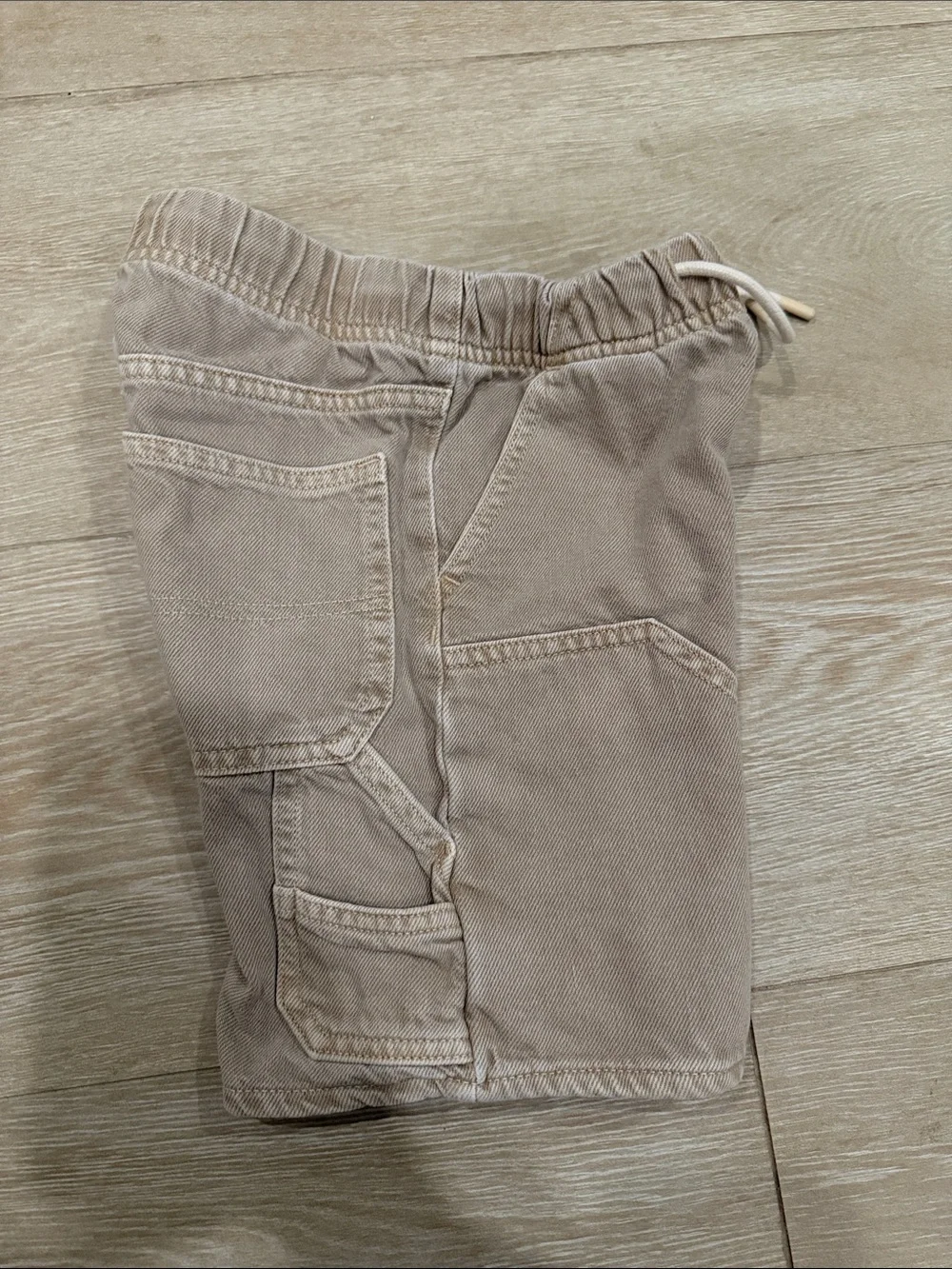 GAP Kid's Casual Drawstring Cargo Shorts in Taupe